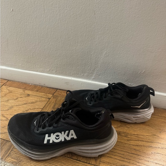 Hoka Other - Hoka One One Bondi 8 Running Shoes Size 8 B Black Athletic Sneakers